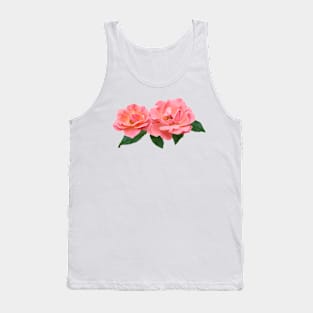 Two Delicate Pink Roses Tank Top